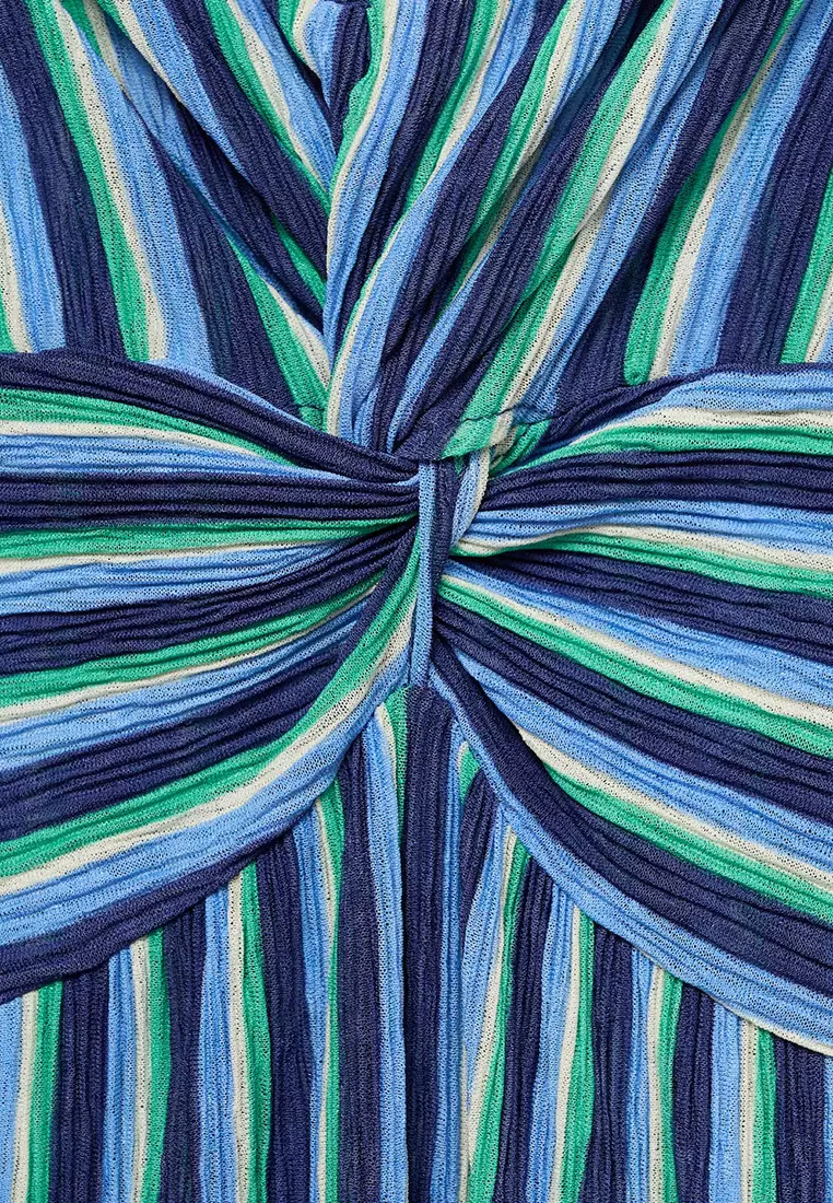 Striped Gathered Dress
