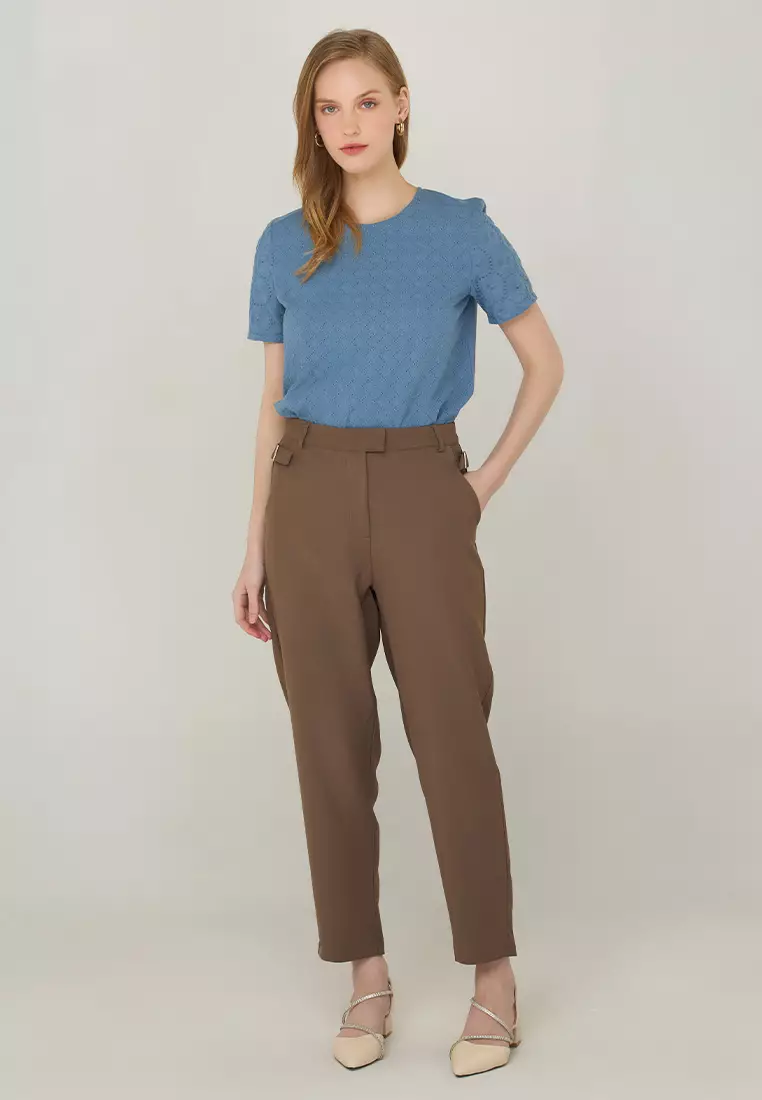 Jhayne Slim-fit Pants with Buckle Detail