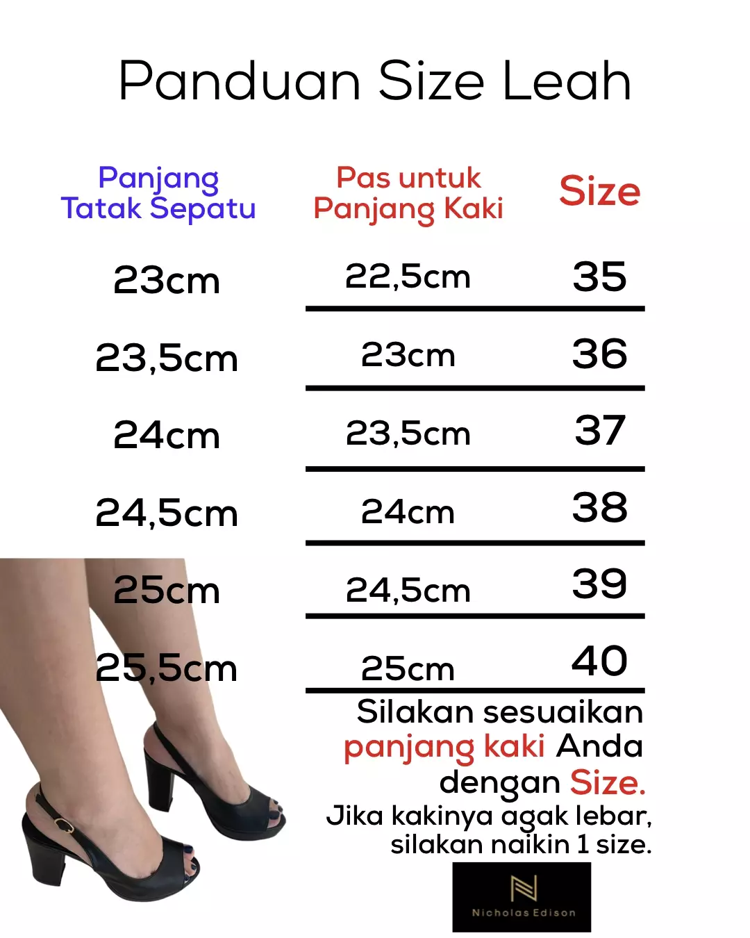 Nicholas Edison Heel Leah Black