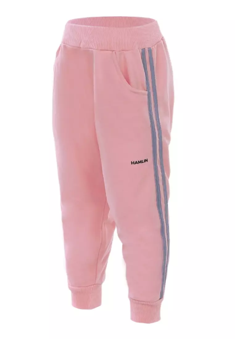 Wileen Celana Panjang Anak Unisex Motif Polos Kid Jogger Pants Material Babyterry ORIGINAL - Pink