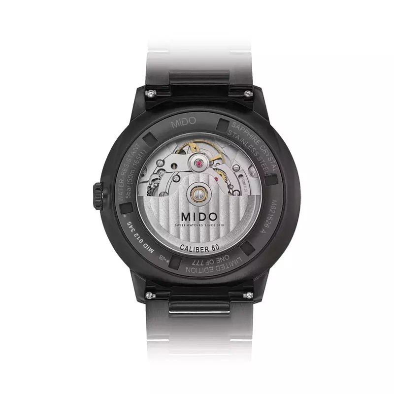 Jam Tangan Pria MIDO Commander M021.626.33.051.01 CÃ­rculo de Luz Automatic Black St Steel Strap Limited Edition