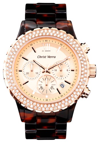 Christ Verra Fashion Women's Watch CV 2078L-75 ROS/RG Rose Gold Leopard Stainless Steel