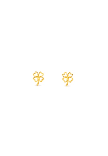 MJ Jewellery gold MJ Jewellery Clover Leaf Gold Earrings S164, 375 Gold 1CC40AC7B07924GS_1