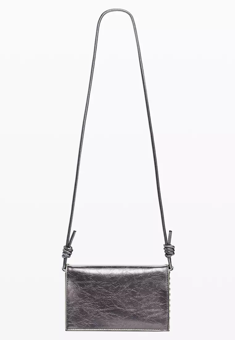 Large metallic convertible wallet