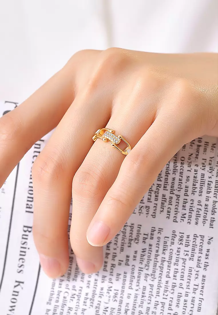 Cincin Wanita Titanium Korea Elegan Style Perhiasan Wanita Original Free Size Cincin Cewek