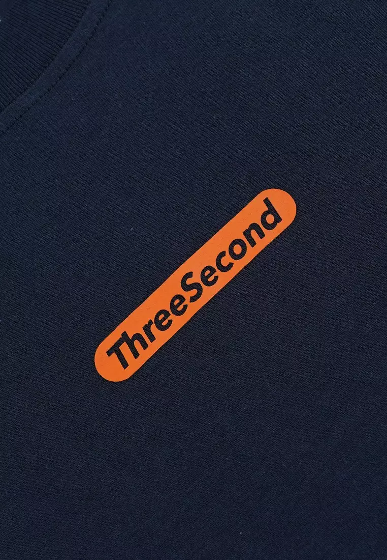 3Second Men's T-Shirt Short Sleeve Regular Fit Cotton Youth Culture OL-C400525