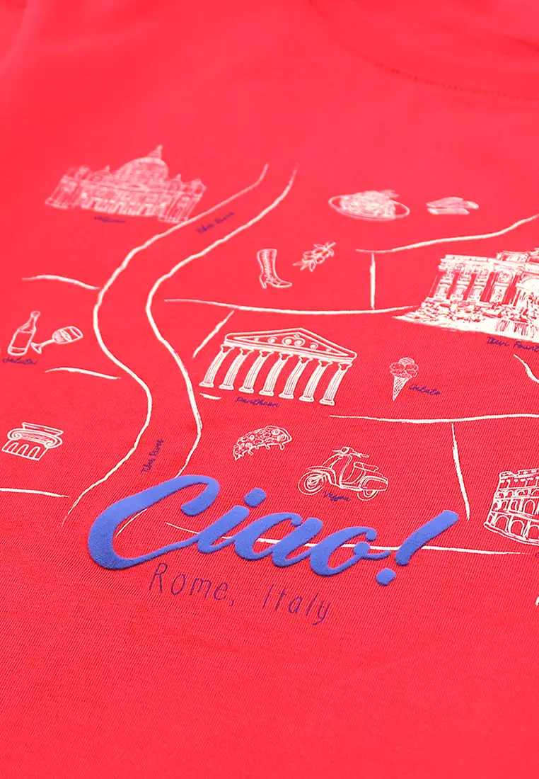 Ladie's Graphic T-shirt "Ciao! Rome, Italy"