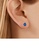 Glamorousky blue 925 Sterling Silver Simple Temperament Geometric Blue Cubic Zirconia Stud Earrings 1C4C4AC3AC99D3GS_4