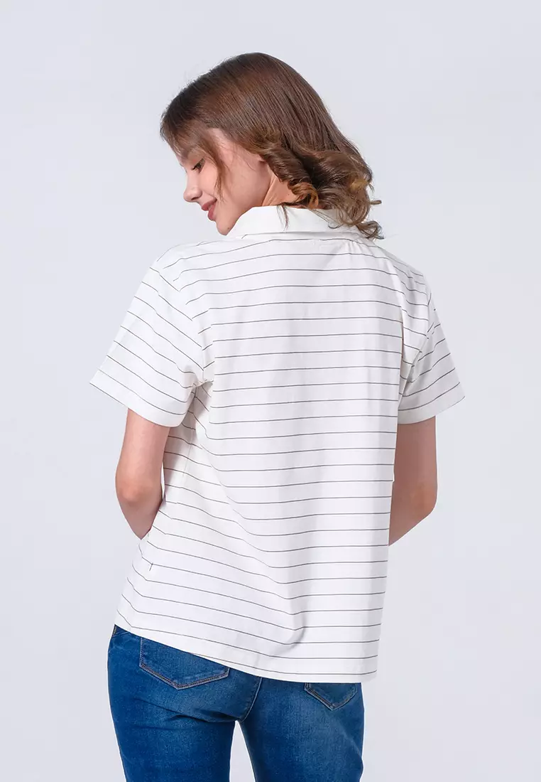 C2 Swelty Green Polo T-Shirt Wanita