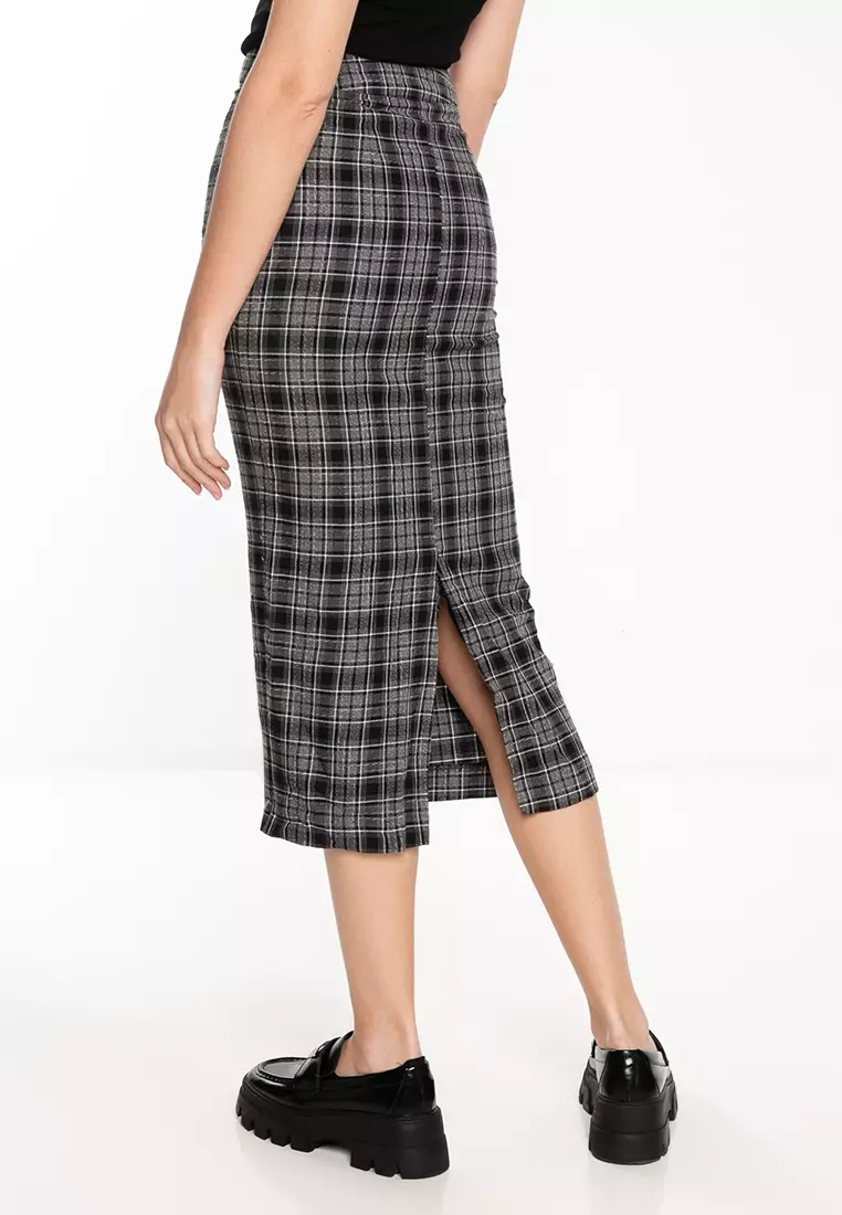 ZARA Checked Midi Skirt 2025 Buy ZARA Online ZALORA Hong Kong