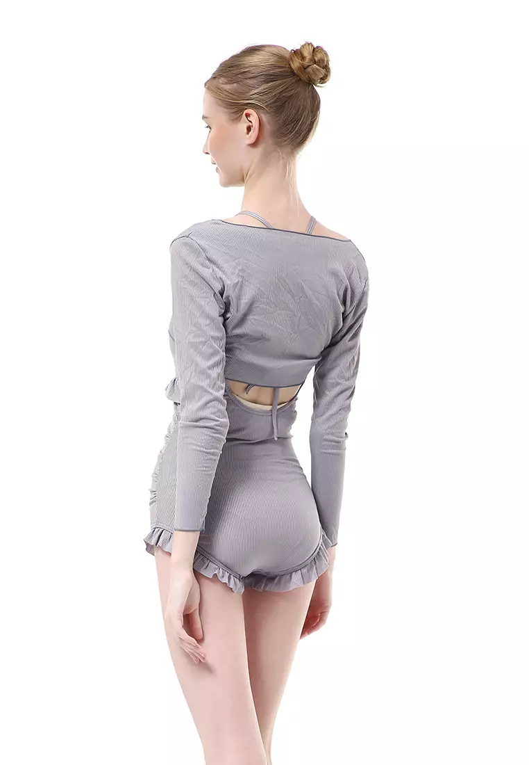 Safrina Baju Renang Wanita Modelan Tanktop Premium Quality - Gray