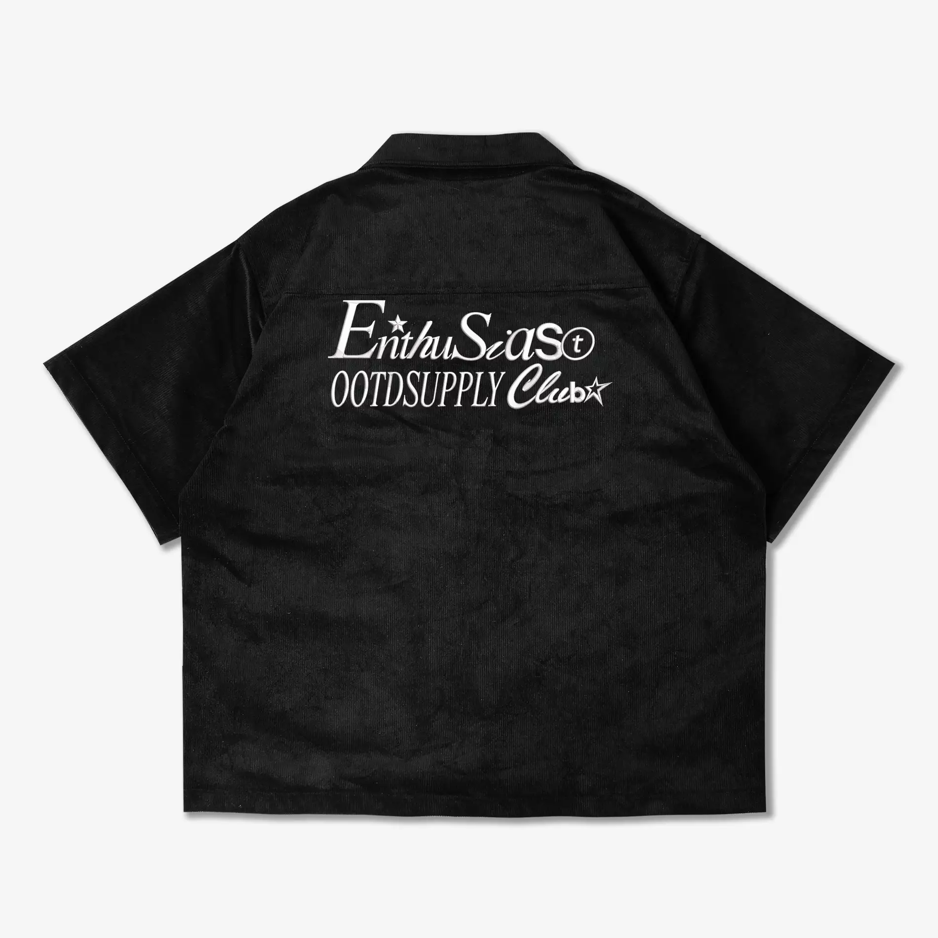 OOTDSUPPLY Work Shirt Corduroy Boxy Growth Black & Navy | Kemeja Corduroy | Casual Shirt | WSCGRE