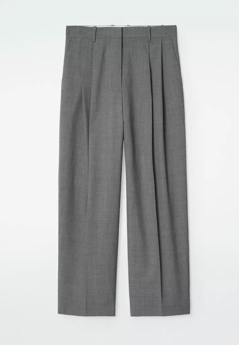 Buy COS Wide-Leg Tailored Twill Trousers 2025 Online | ZALORA