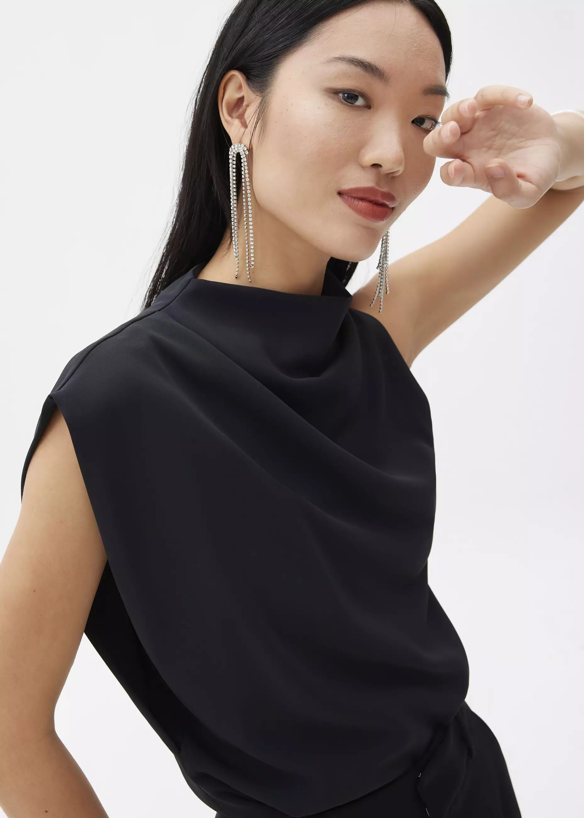 Atasan Wanita - Maya Asymmetric Drape Blouse