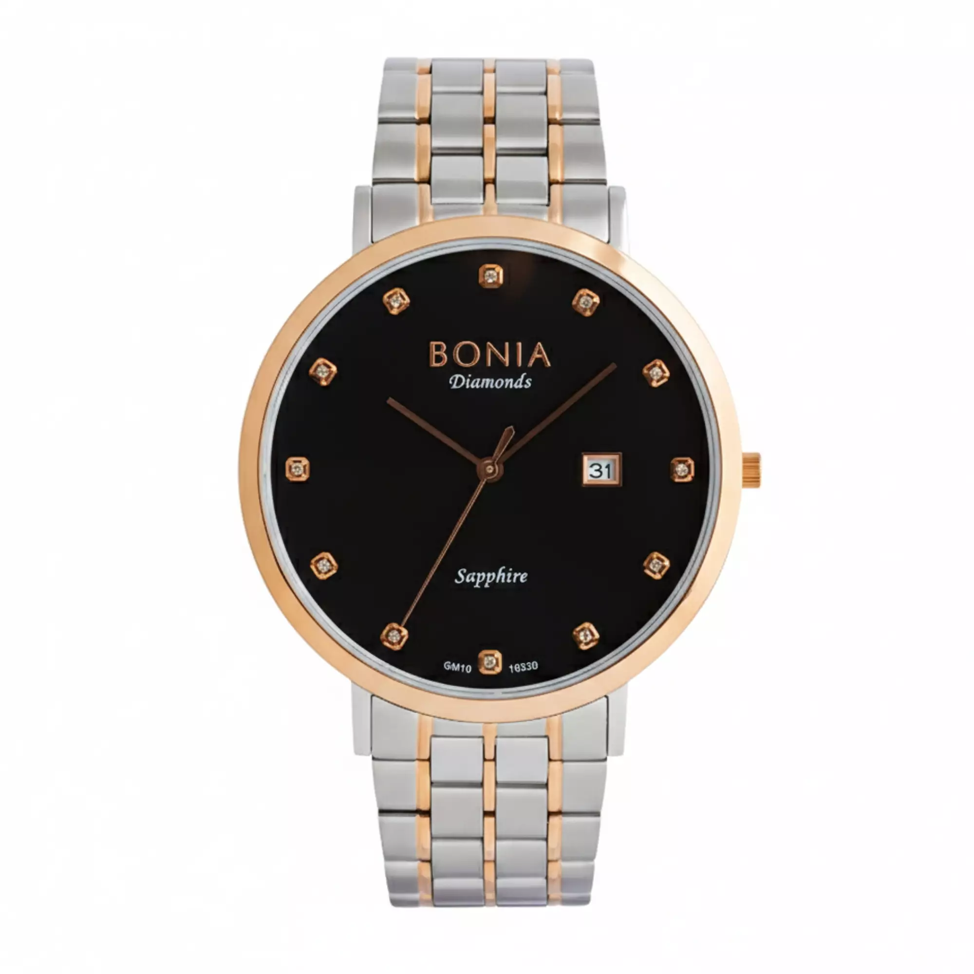 Jam Tangan Pria Bonia Black Dial Analog B10320-1637 Original