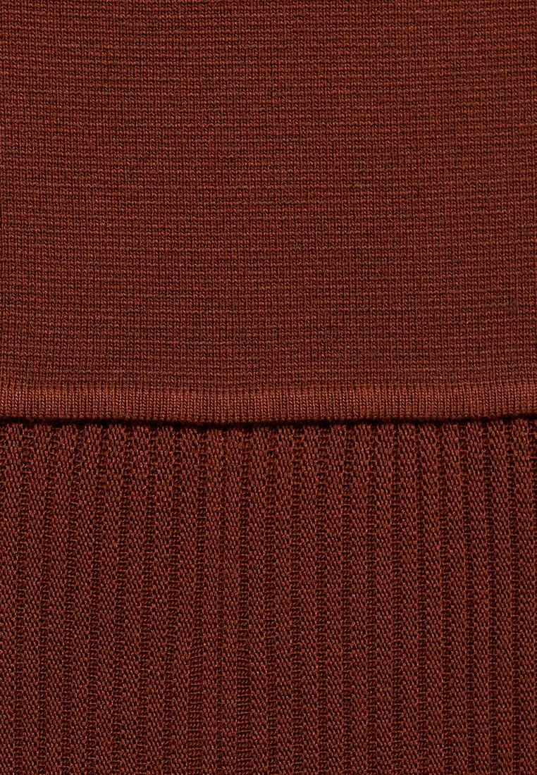 Asymmetrical Combined-Knit Dress