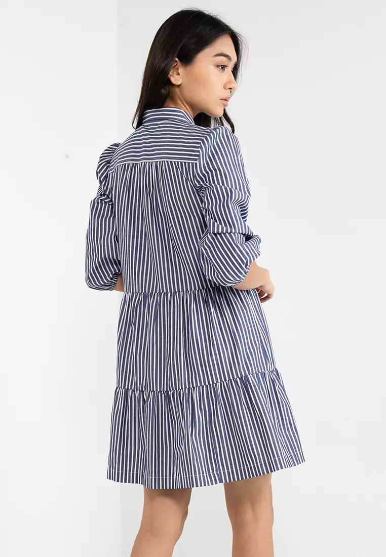 Gap striped shirt dress sale
