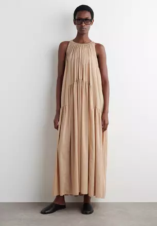chinese dress ladies Myah Brown Corset Mesh Maxi Dress - US 14