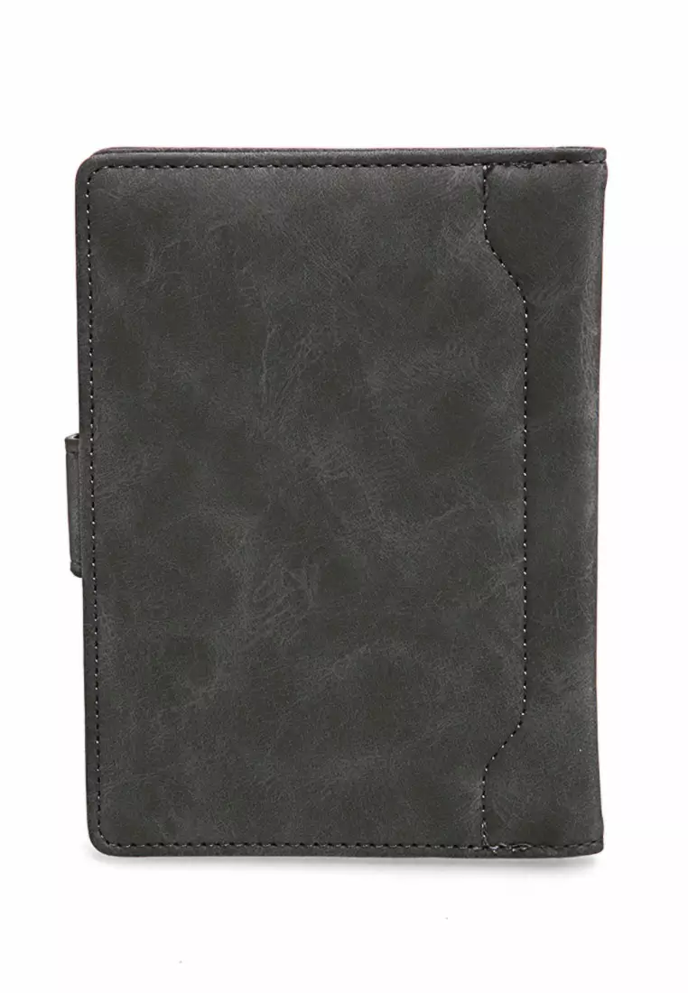 Zackly Wallet Kartu Unisex Casual Design Elegan Many Slot Material Leather ORIGINAL - Gray