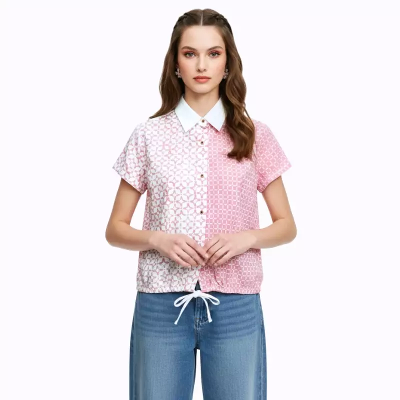 Blouse Batik Wanita - Atasan Batik - Bhatara Batik Emelyn - Baju Batik Modern Lengan Pendek