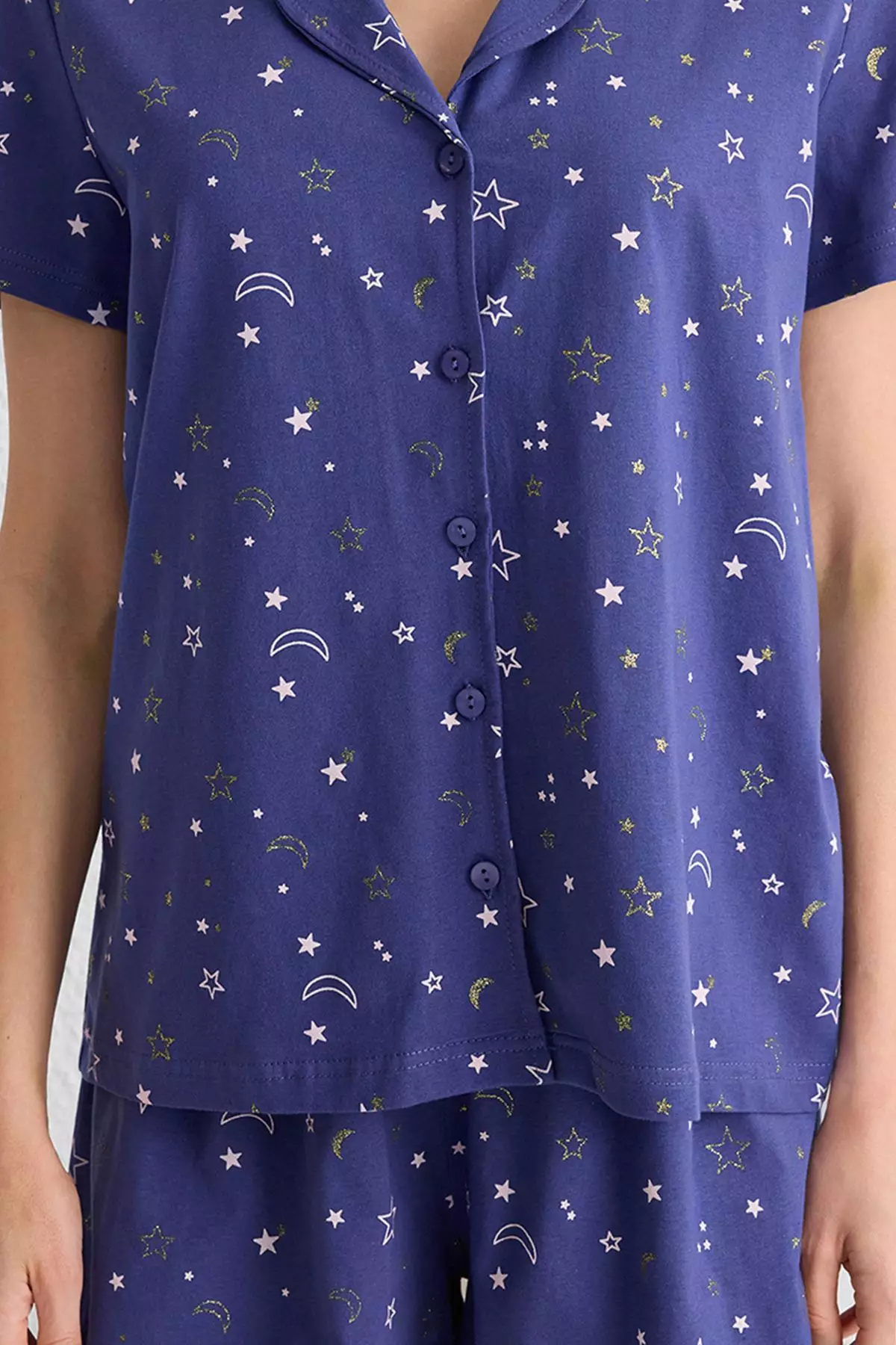 2 Pack Blue Galaxy Short Loungewear Regular Pajama Set