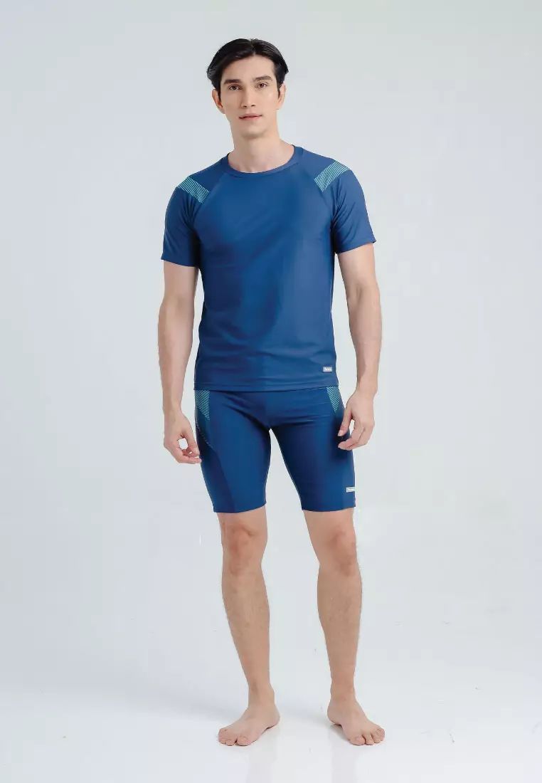 Neowave Aaron Short Sleeve Rashguard, Atasan Baju Renang Pria - Moonlit Ocean