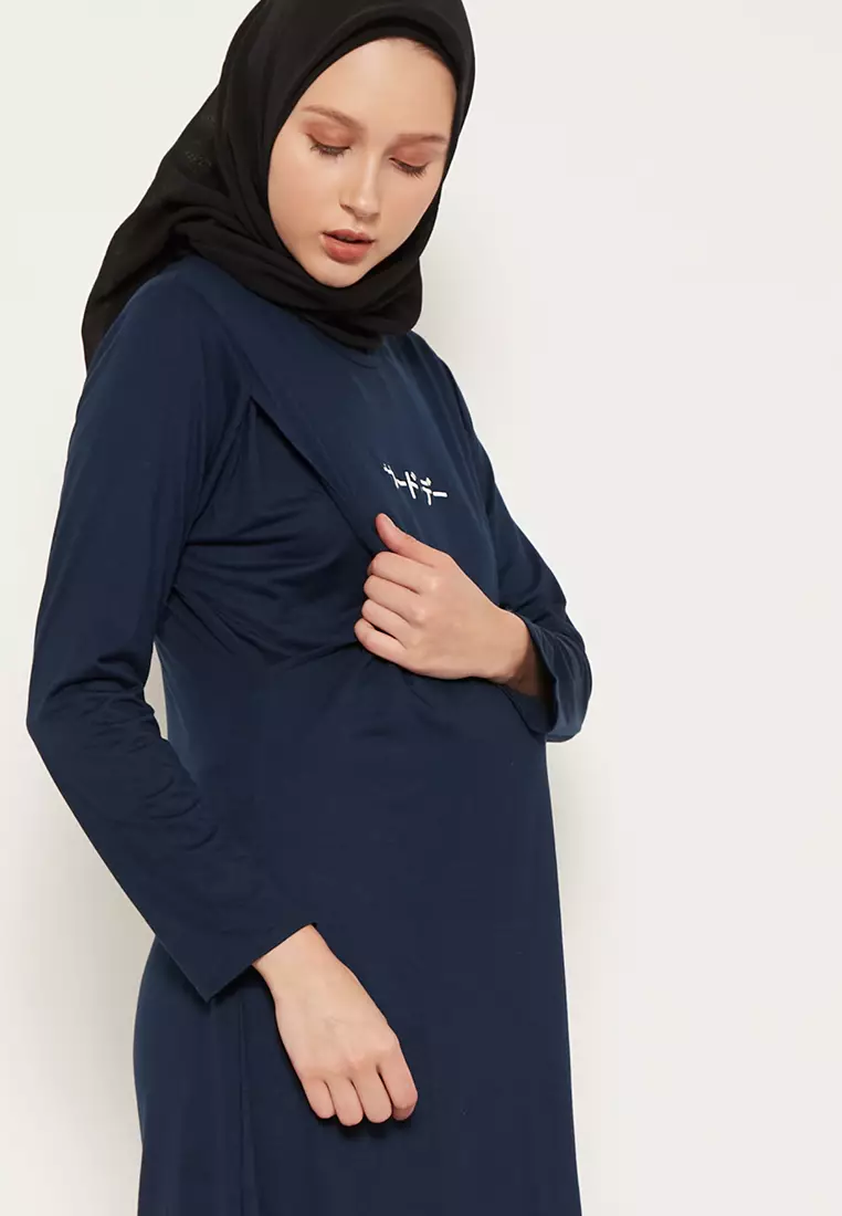 LTC96 thirdday busui with ruffle logo katakana dateng lengan panjang wanita