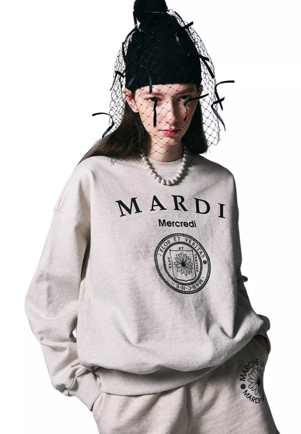 Sweatshirt Univ - Oatmeal Black