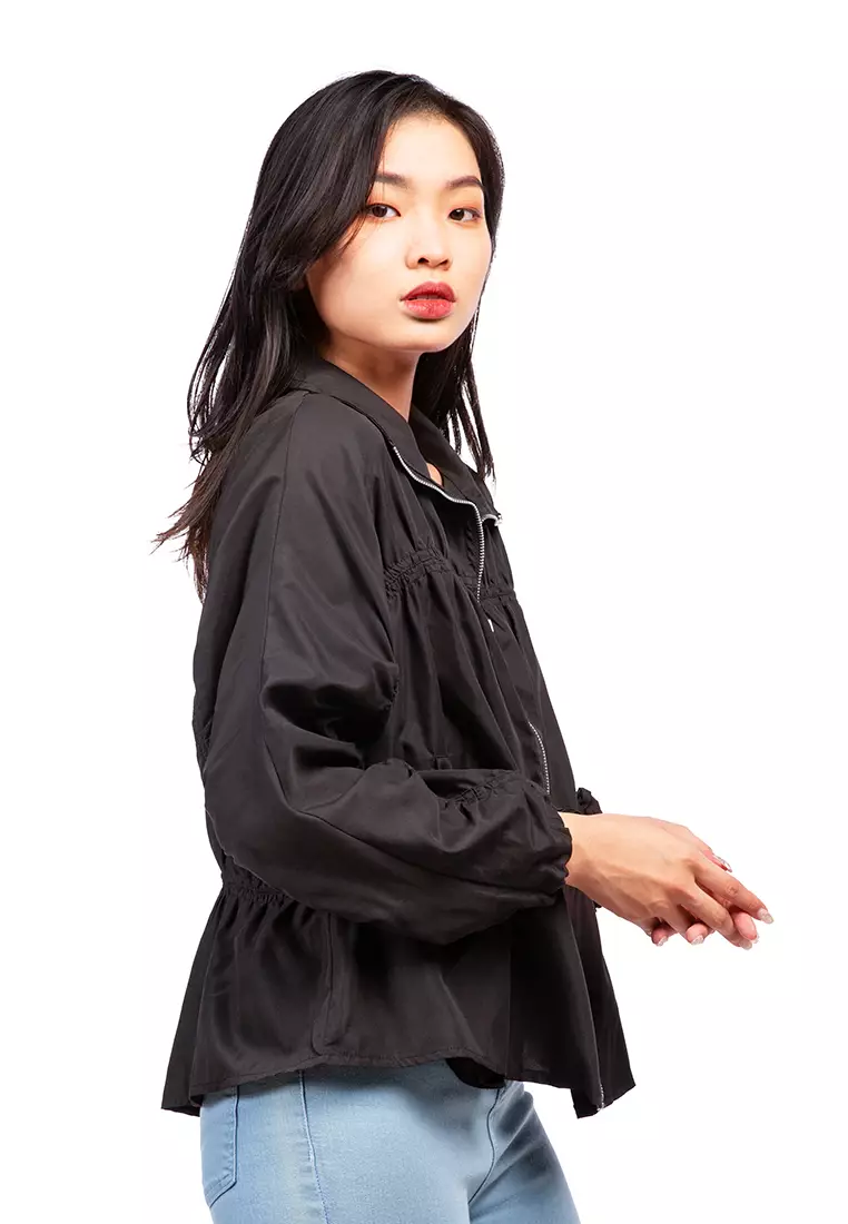Buy London Rag Black Ruched Drawstring Jacket 2024 Online ZALORA
