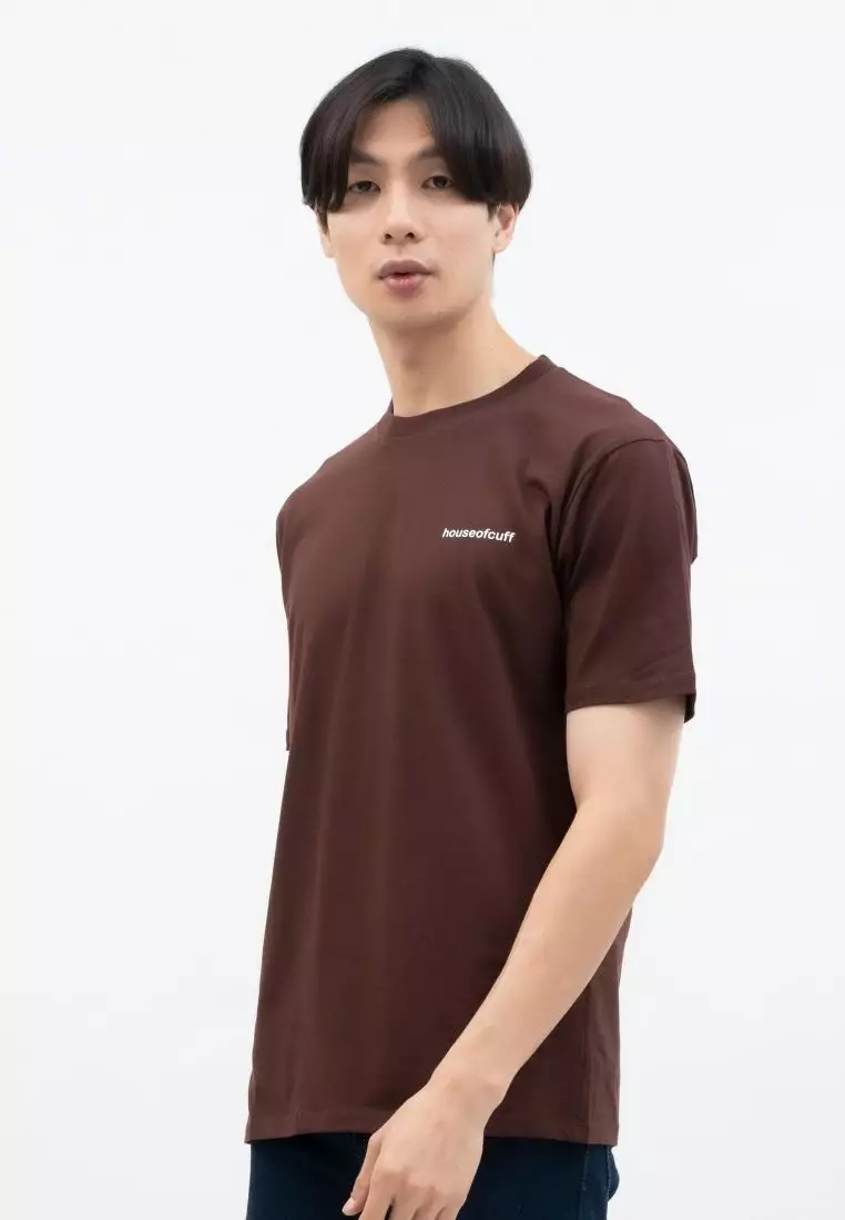 Kaos Polos Pria Premium Katun Combed Lengan Pendek Coklat