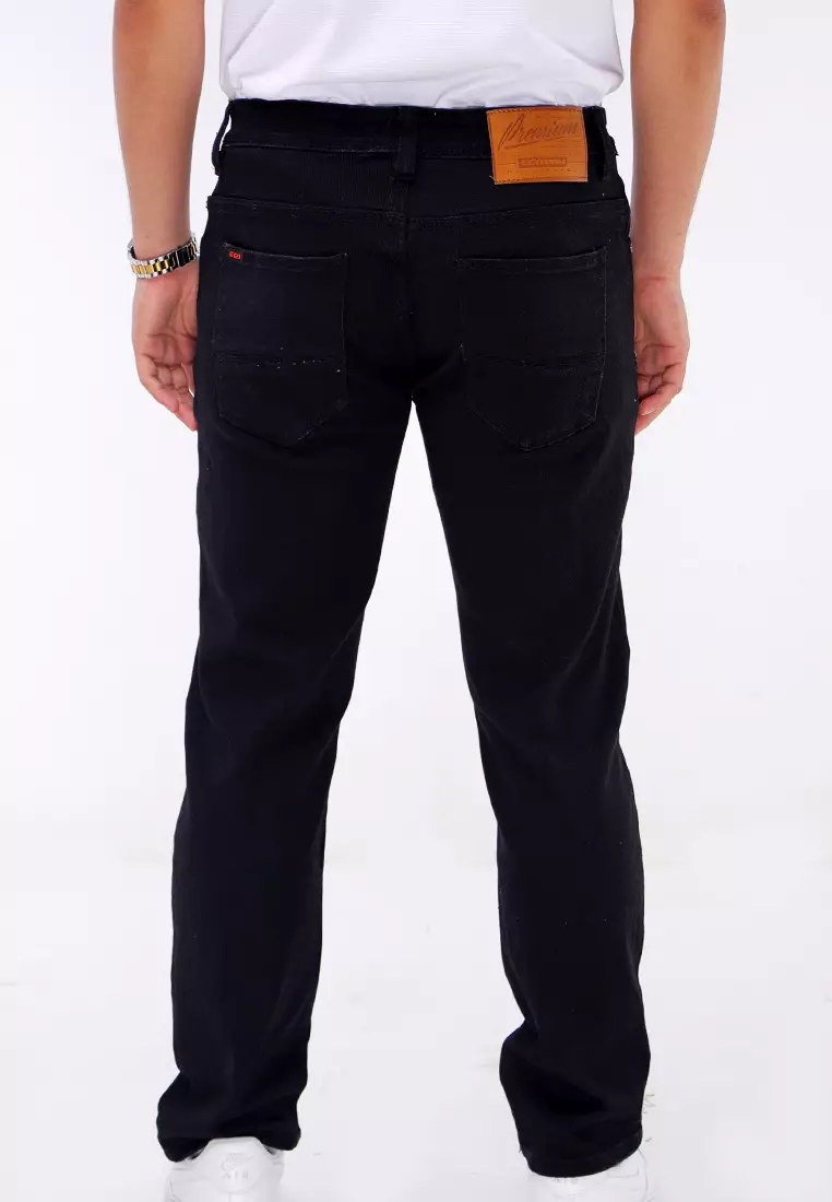 Denim Long Pants Slim Tapered Fit Stretch