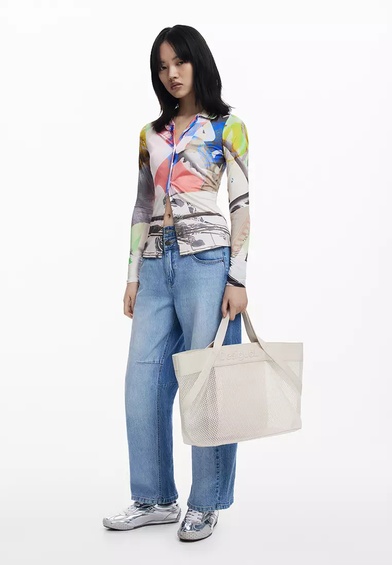 Large mesh shopper bag