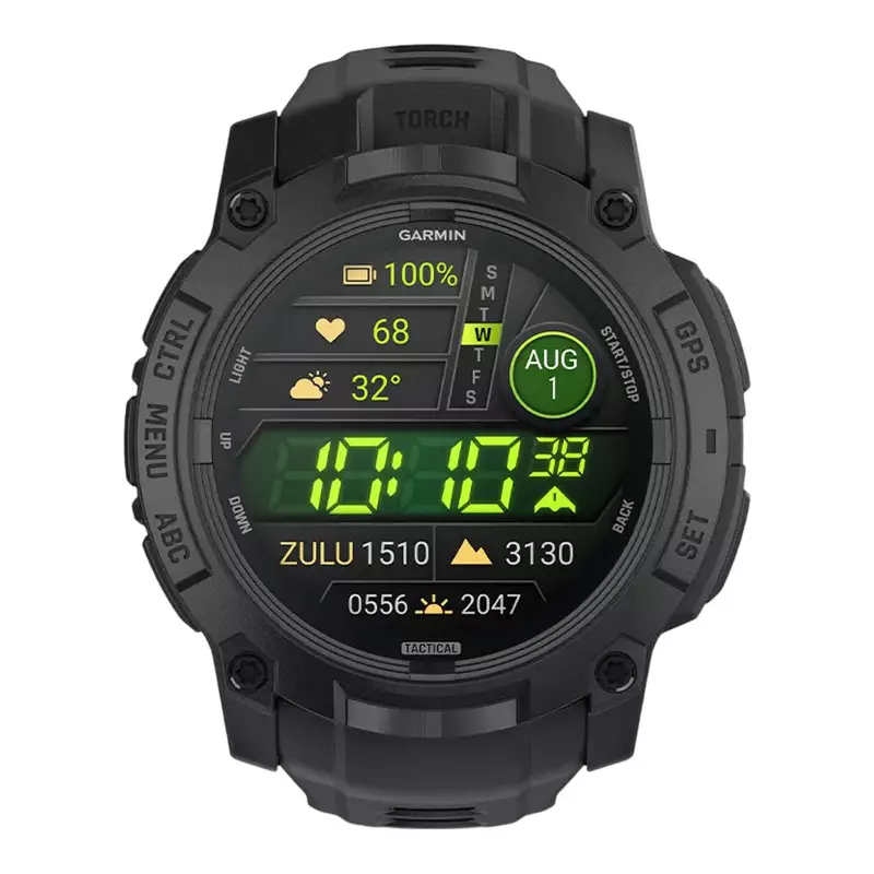 Jam Tangan Pria Garmin Instinct 3 010-03020-90 Smartwatch Rugged Outdoor GPS AMOLED Tactical Edition Silicone Band