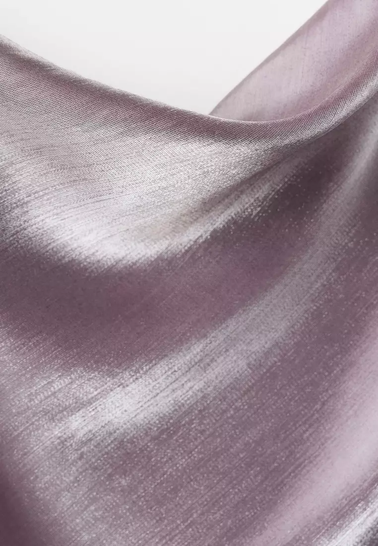 Satin Dress With A Low-Cut Neckline