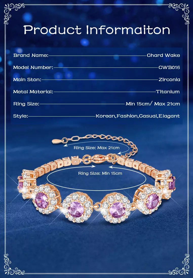 Gelang Wanita Berlian Korea Fashion Perhiasan Gelang Cewek Original Titanium Bracelets