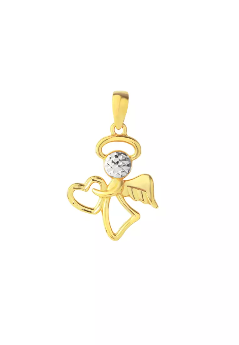 Gold shop angel pendant