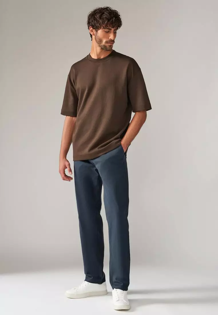 Stretch Chinos Trousers Straight Fit
