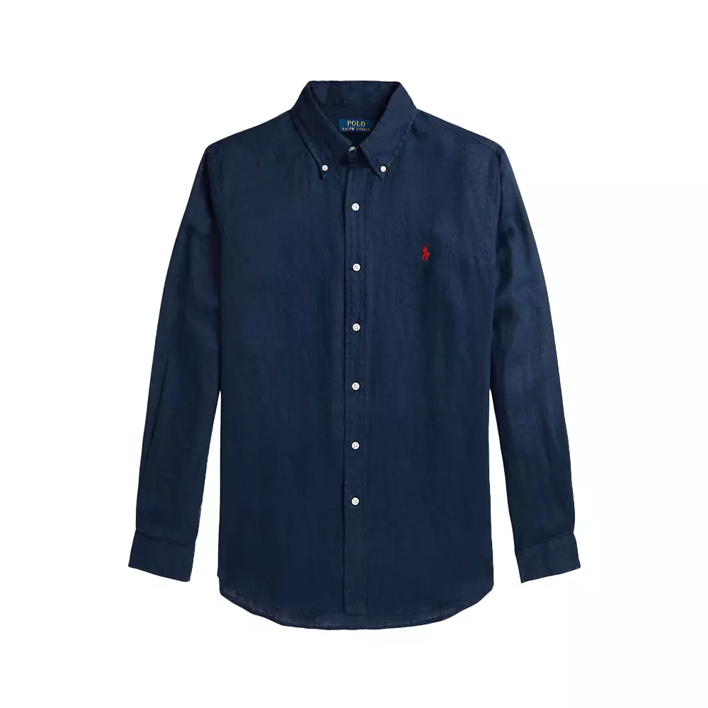 Camicie Slim Fit Long Sleeve Shirt Navy Blue