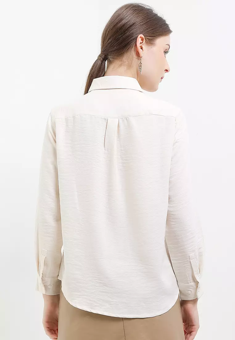 Kemeja Rami Halus Lengan Panjang - Rianea Shirts