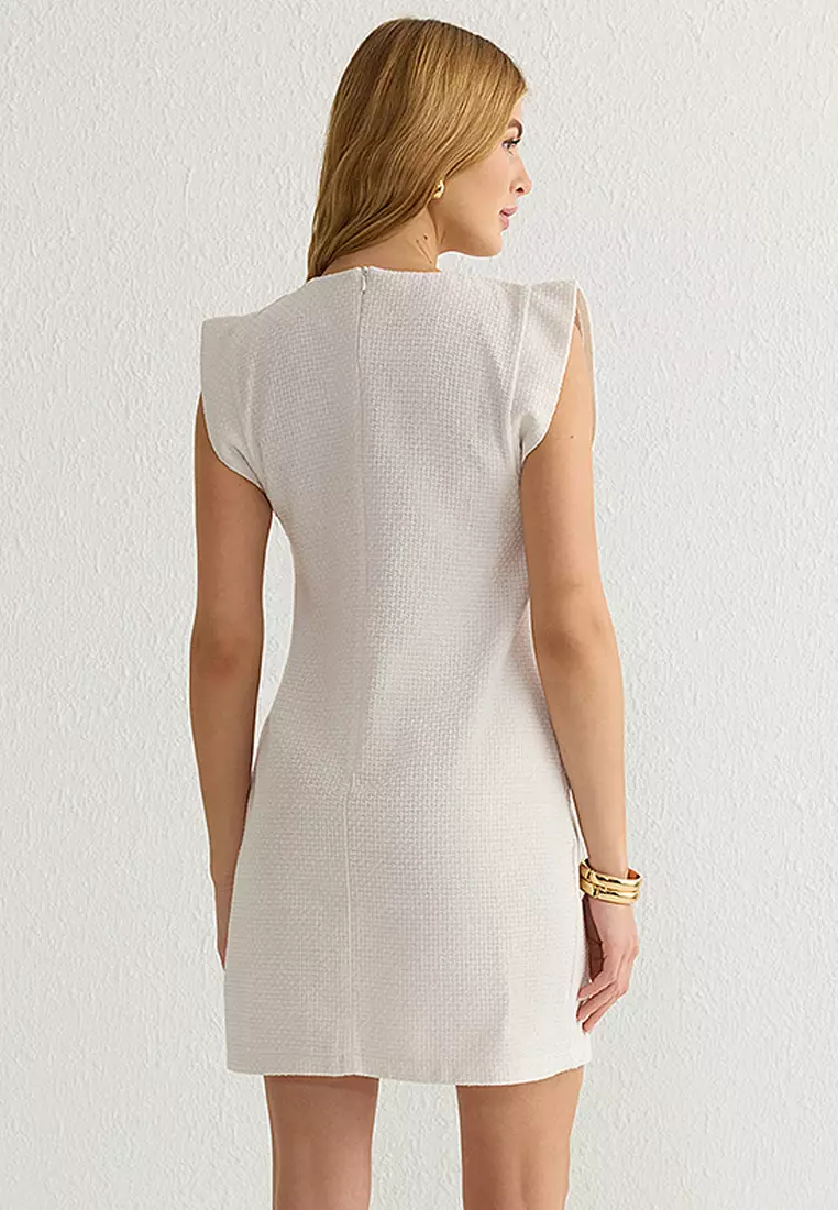 Cap Sleeves Mini Dress