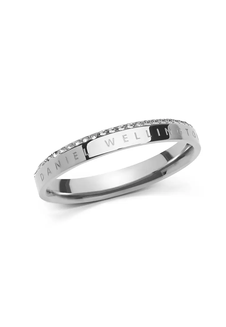 Classic Aura Ring Silver Unisex Ring for women and men stainless steel crystal Ring DW Official Authentic Original Cincin perempuan lelaki DW