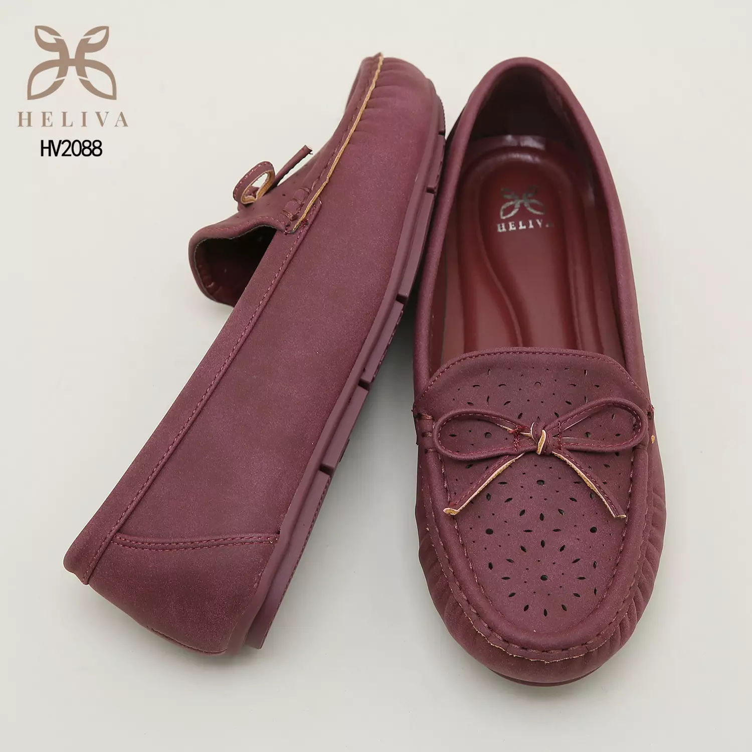 Heliva Elysia Loafers Slip On Bow Shoes