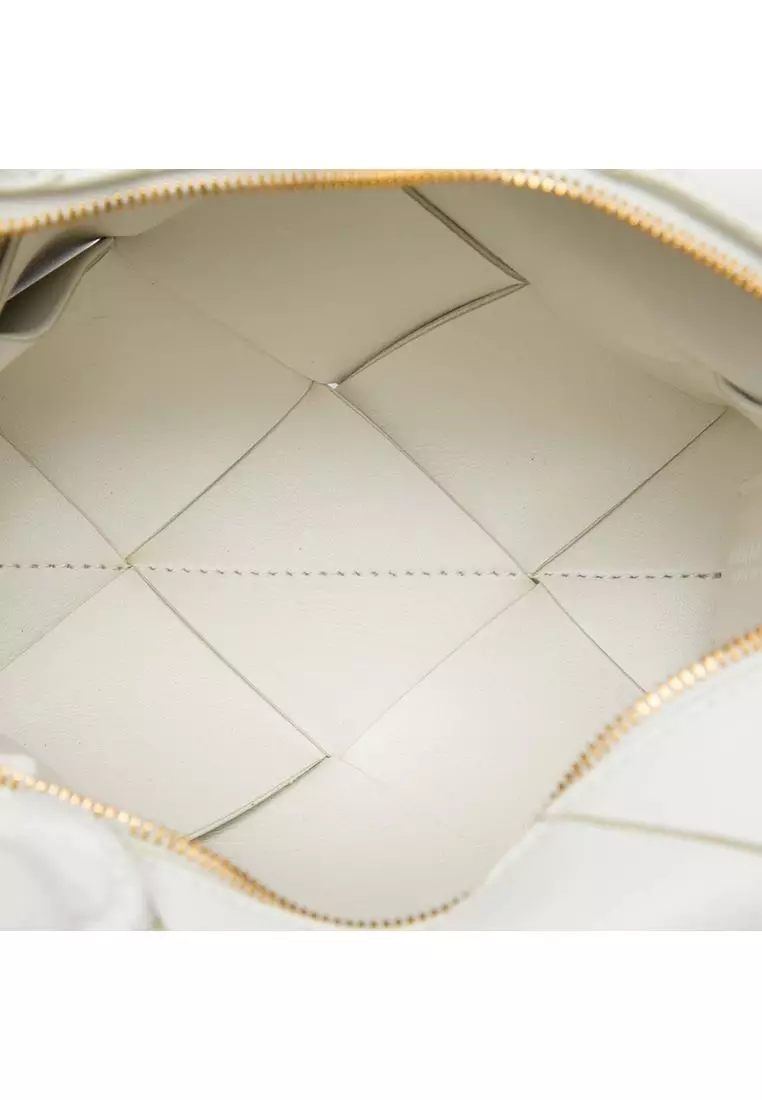 Pre-Loved Bottega Veneta Mini Lambskin Intrecciato Cassette Camera Bag