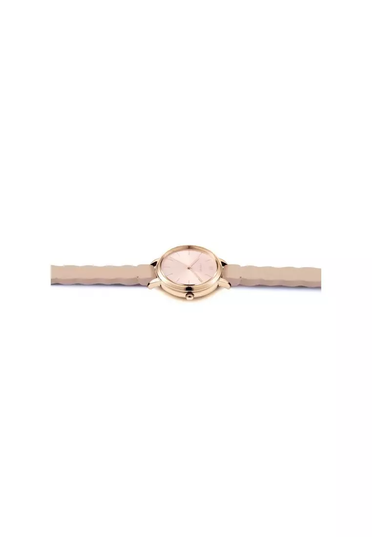 [Sustainable Watch] Oui & Me Amourette Quartz Watch Rose Gold Leather Strap ME010144