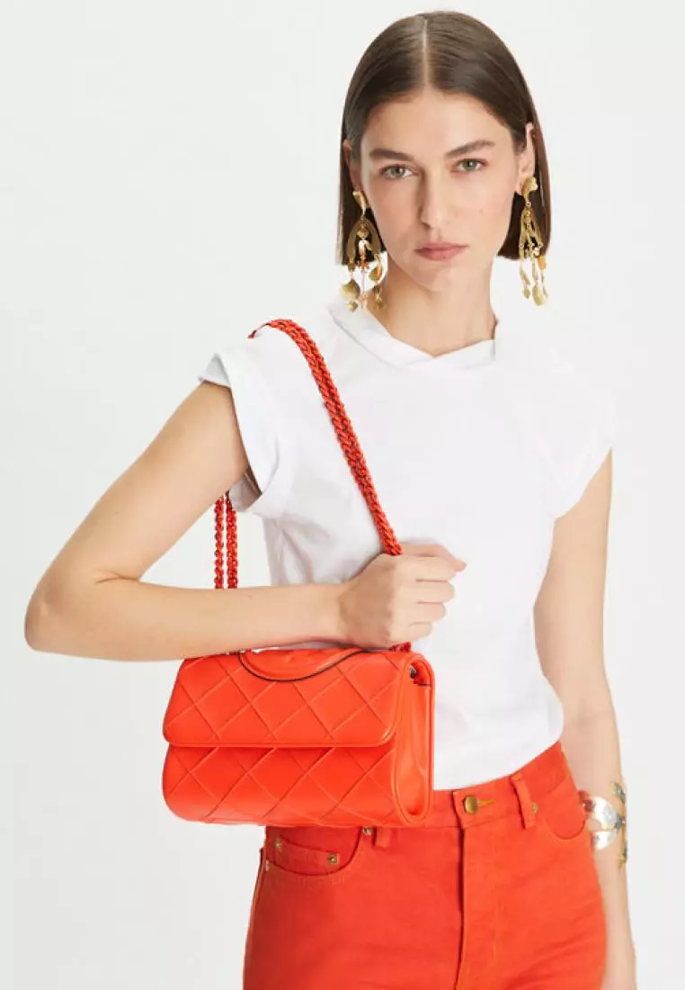 Tory Burch Small Fleming Soft Convertible Shoulder Bag Sour Cherry