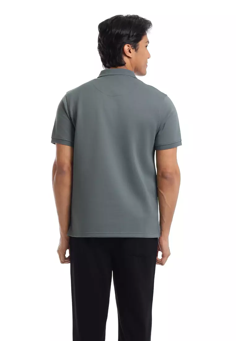 Forest Mens Cotton Slim Fit Polo Tee - 23961-03DarkGrey
