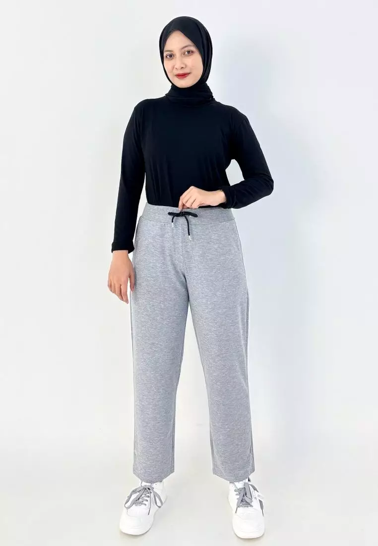 Sofia Sweatpants (Celana Panjang Training Olahraga Wanita) Abu Muda