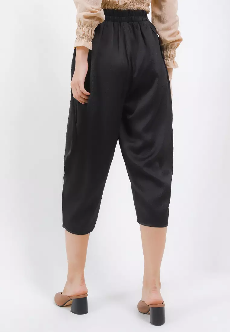 Textured Sateen Pants