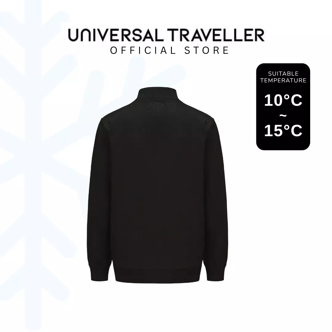 UNIVERSAL TRAVELLER MOCK NECK HENLEY KNITTED SWEATER KS25044