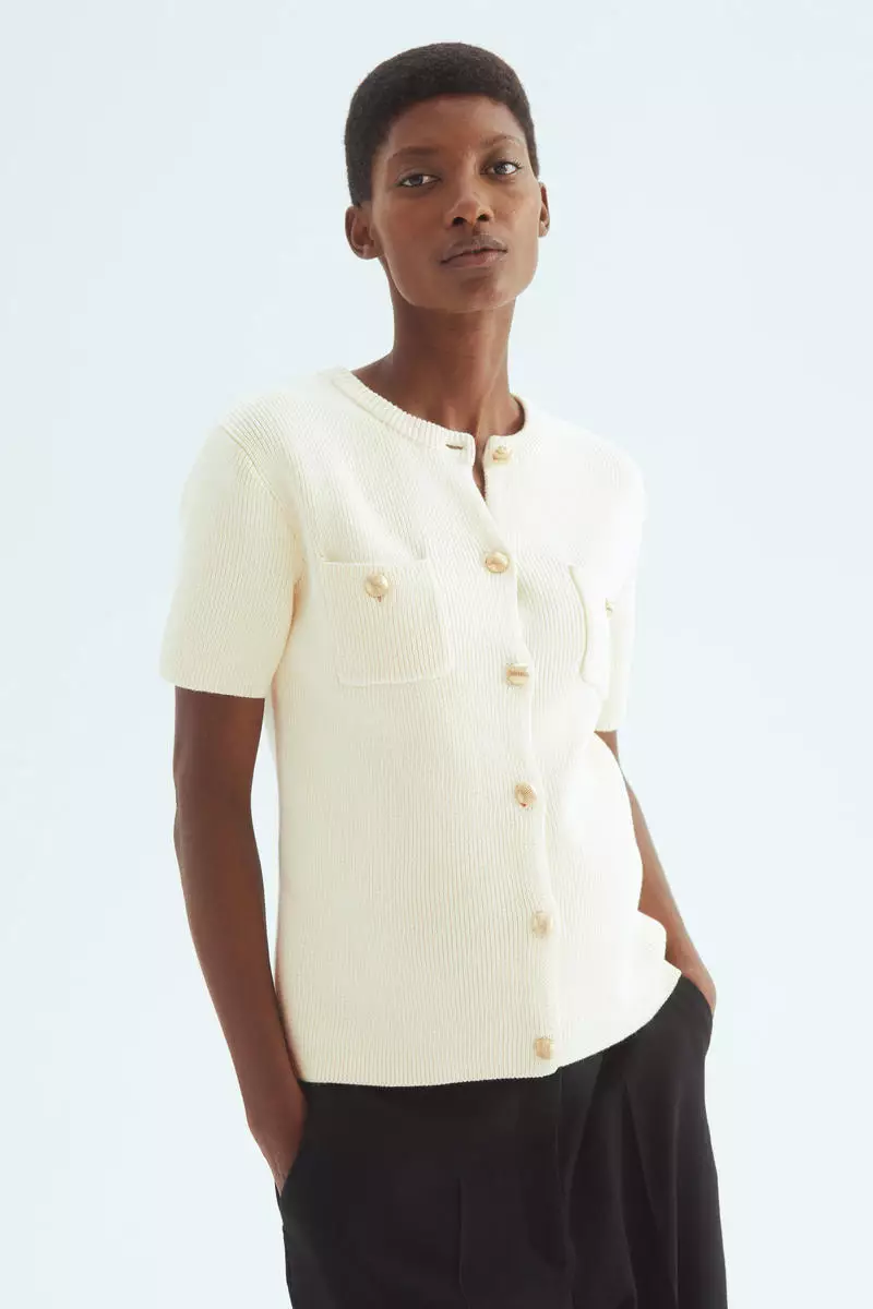 MAMA Rib-knit cardigan